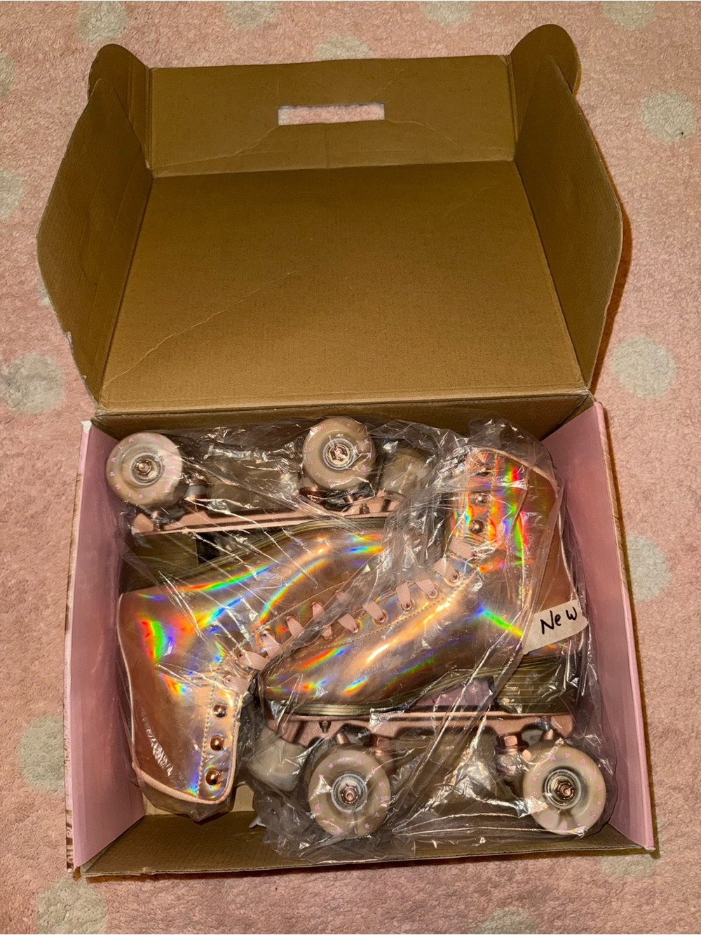 IMPALA Holographic Pink Roller Skates - Classic Quad Skate